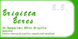 brigitta beres business card